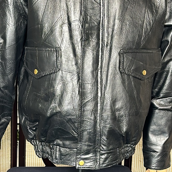 NWT: Men’s Napoline Leather Outfitters Genuine Leather jacket, size Large. NEW - Picture 4 of 14